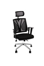 Rainier Fileli Krom Ayaklı Yönetici & Çalışma Koltuğu