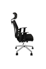 Rainier Fileli Krom Ayaklı Yönetici & Çalışma Koltuğu