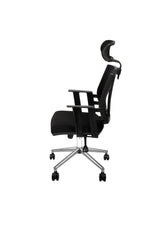 Rainier Fileli Krom Ayaklı Yönetici & Çalışma Koltuğu