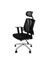 Rainier Fileli Krom Ayaklı Yönetici & Çalışma Koltuğu